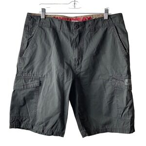 Unionbay Mens Charcoal Gray Cotton‎ Twill Cargo Shorts Size 36 Utility Outdoor